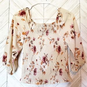 Everly Puff Sleeve Chiffon Top